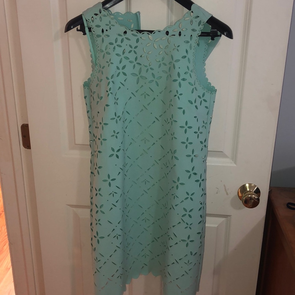 j crew mint green shift dress